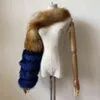 Beiziru Kvinnor Real Raccoon Fur Silver Red Sleeve Ladies Fashion One 211220