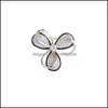 Spille, spille Gioielli Fresh Lovely Lilla Cubic Zirconia Per donna Uomo Suit Dress Spille smaltate Aessories Luxury Flower Broche Luxe Drop Deliv