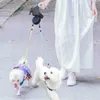 Bekväma husdjur Hundar Leash Husdjur Katter Automatisk Retractable Dog Double Sides Leash Rope With LED Light Dog Tillbehör 210712