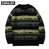 Harajuku Vintage Jumper Paski Brzydkie Sweter Streetwear Sweter Mężczyźni Oversized Hip Hop Punk Knitwear Video Grandpa 210918