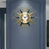 Nordic criativo sala de estar casa moda luz luxo relógio de relógio arte arte de decoração atmosférica parede e relógios 210414