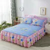 Mediterranean Romantic Bed Skirt Princess Lace Bedspread Mattress Dust Cover Bed Sheet Big Size ( No Include Pillowcase ) F0029 210420
