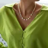 Girocolli Perle bianche Collana di perline di cristallo colorato Moda donna Festa fatta a mano Clavicola Girocollo Femme Regali di gioielli di compleanno Morr22