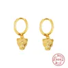 Aide 925 Sterling Silver Leopard Head Gold Hoop Earrings For Women Cool Animal Charms Small Circle Huggie Earring Punk Jewelry