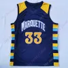Maillot de basket-ball personnalisé Marquette Golden Eagles NCAA College Koby Mcewen Greg Elliott Crowder Matthews Oso Ighodaro Kur Kuath Prosper