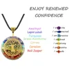 Orgone 7 Chakra Pendant Tree Of Life Energy Orgonite Necklace Pink Crystal Healing Resin Jewelry Drop Chains