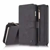 Brieftaschen 2-in-1-Brieftaschen-Handyhülle für iPhone 6 Plus/6s Plus, echtes Leder, Schutzhülle mit Reißverschluss, Geldbeutel und Kartenhalter1