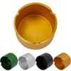 Round Original Aluminum Cigarette Ashtray With 3 Holder Outdoors Modern Metal Cigar Ash Tray Container Tin4853948