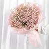 Decoratieve bloemen kransen 5 stks 63cm wit babys adem kunstmatige gypsophila plastic nep boeket voor bruiloft huis el party decoratie