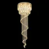 Long stair chandeliers duplex building villa living rooms staircase lamp modern minimalist crystal chandelier for dining Room Lamps LED