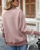 Sweats à capuche pour femmes Sweats 2021 printemps et automne nouveau pull à col rond en polaire fendue ourlet américain européen plus pull épais en velours