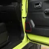 Accessoires de couverture de décoration de haut-parleur de porte intérieure ABS pour Suzuki Jimny JB74 19 + Fiber de carbone rouge
