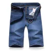 Sommar Mäns Mode Denim Shorts Oversized Business Casual Loose Rakben Stretch Jeans Man Brand Plus Storlek Byxor 210723