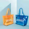 Shopping Bags Mabula Large Summer Transparent Jelly Women Tote Purse Eco Pvc Clear Stadium Handbag for Beach Security Approved Zipper Closure 220303