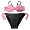 2 Pieces Set Push-up Swimsuit Bikini Thong Sexy Women Beach Swimwear Beachwear Girl Summer 210702