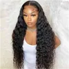 180% Density HD Transparent Water Wave Human Hair Wig Wholale Virgin Brazilian 13x6 Lace Front Human Hair Wigs For Black Women