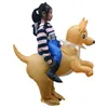 Costume de poupée de mascotte Enfants équitation animaux chiens Costumes gonflables garçons filles Halloween dessin animé mascotte poupée partie jeu de rôle habiller tenue