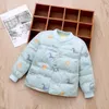 2021 New Girls Boys Down Coat Mesh Barnkläder Vinter förtjockad Outwear Baby Jacket Liner Fritidssporter utan huvar