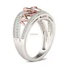 Crystal Heart Rings Band letter Love Mom Ring Hollow Women Mother Day Regalo di compleanno Gioielli di moda Will e Sandy