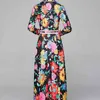 High Quality spring fashion Women'S Fashion Party Casual Elegant Long Sleeve Printed Dresses 210531