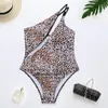 Costumi da bagno da donna leopardati Costume da bagno con spalline Costumi da bagno Monokini Costume da bagno con ritaglio Body da spiaggia femminile 210520