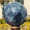 Natural color fluorite crystal ball home decoration Reiki energy stone healing mineral handmade Feng Shui DIY gift