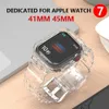 Transparent Glacier Strapase för Apple Watch 7 Band Series 41mm 45mm Silikonarmband för IWATCH 7 Clear Sports Watchband 38mm3449219