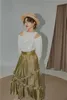 Altın Glitter Etek Bayan Yüksek Bel Bir Çizgi Uzun MIDI Bayanlar Dantelli Kore Yansıtıcı Moda Giyim 210427