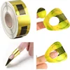 Adesivo per estensione punte acriliche dorate con guida per nail art da 100 pz/lotto