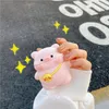 3D Cute Lovely Pink Little Pig Head Zaino Custodie protettive per auricolari per Apple Auricolari Bluetooth AirPods 1 2 Pro Full Body Case