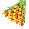 31Pcs Tulips Artificial Flower Real Touch Tulipe Flowers Fake Wedding Decoration Christmas Home Garden Decor 210831