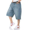 Schinteon Summer Plus Size Wide Leg Beans Shorts Skate Masculino Skate Swag Baggy Homens Denim Calças 42 44 210716