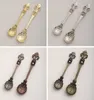 Liga Vintage Coffee Colher Crown Palace Esculpida Bar Bar Louça Pequeno Chá Sorvete Sorvete Sobremesa Sobremesa Spoons Scoop