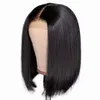 Human Hair Bob Wigs 4x4 Lace Closure Pre Plucked with Baby Hairs Short Brazilian Straight Wig for Black Women