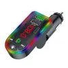 Bluetooth FM Transmissor F7 Colorido LED Backlight Sem Fio FM Rádio Adaptador Adaptador Hands Free MP3 Player PD + 4.1A USB Carregador