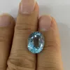 Oval Cut 97mm Natural Topaz Sky Blue Topaz Gemstone Loose Stone 2.1 Carats God kvalitet ädelsten för smycken H1015