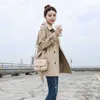 Ailegogo Printemps Femmes Trench Coat Casual Streetwear Double Ceinture Femme Manteaux Mode Coréen Loose Fit Outwear 210812