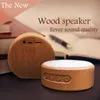 Bluetooth Speaker Wooden Handsfree MP3 Super Mini Trådlös högtalarstöd SD-kort AUX Subwoofer Radio för smartphone Bil Audio DHL Ship Car