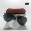 Occhiali da sole in vetro Designer di lusso Uv400 Beach Vintage Fashion Men Women Polit Sun Glasses Eyewear con Box9969105