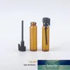 100 pçs / lote 1 ml mini vazio Óleos Essenciais Caso Portátil Amber Glass Glass Refilleable Frasco de Frasco Tubo Amostra para Presentes Preço de Fábrica Especialista Qualidade