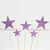 Autres fournitures de fête festive 50pcs 3Taille couleur Star Cupcake Toppers Birthday Cake Topper Choix de décoration Enfants Décorations de mariage Baby Sh
