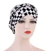 Pełna okładka Wewnętrzna Cap Muzułmanka Drukuj Muzułmańskie Stretch Turban Kapelusze Islamski Underscarf Bonnet Hat Kobieta Turbante Mujer