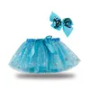 Baby Girls Sequin Tutu Skirt With Bow Hairpins Infant Princess Dress Mesh Bouffant Banquet Party Stage Dresses 2PCS/SET ZYY890