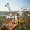 90 graden kommen met 14 mm mannelijk gewricht bubbler Ash catcher perc bong siliconen container voor dab rig bongs9982959