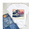 Kadın Lady Dog Pet Pug T Shirt Kahve Plus Boyut Karikatür Giysileri Grafik Tee Kadınları Kadın Üst Gömlek Giyim
