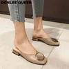 Marca Mules Wome Chinelos Square Toe De Toe Hot Show Casual Sapato De Metal Fivela Slides Deslize no chinelo ao ar livre Grande tamanho 41 210619