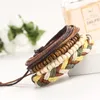 Punk Turkish Bracelets For Women Men Beads Wristband Cuff Leather Bracelet Ethnic Vintage Jewelry Bijouterie Link Chain