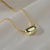 Titanium Steel Bean Pendant Colliers de tour de cou pour femmes Gold Chain Party Bielry Gifts277V