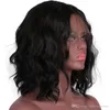 Fashion Synthetic Lace Front Wig Glueless Natural Wavy Short Bob Heat Resistant 16inch Hair Wigs for Women HD seamless