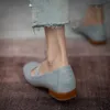 ALLBISEFOソフトナチュラル本物の革女性ヒールシューズファッションカジュアルレディースローヒールの靴ハイヒールタロンホートスフェムミ210611